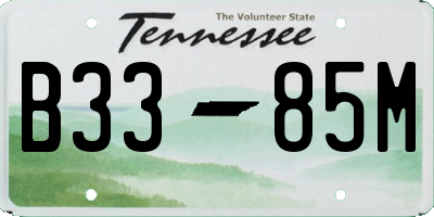 TN license plate B3385M