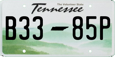 TN license plate B3385P
