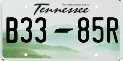 TN license plate B3385R