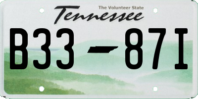TN license plate B3387I