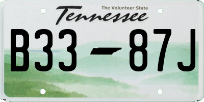 TN license plate B3387J