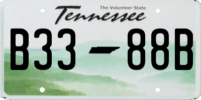 TN license plate B3388B
