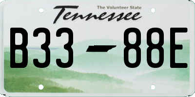 TN license plate B3388E