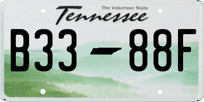 TN license plate B3388F