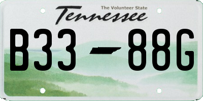 TN license plate B3388G