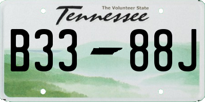TN license plate B3388J