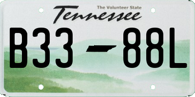 TN license plate B3388L