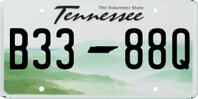 TN license plate B3388Q