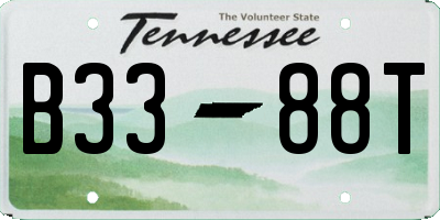 TN license plate B3388T