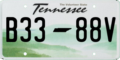 TN license plate B3388V