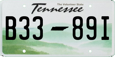 TN license plate B3389I