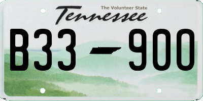 TN license plate B3390O