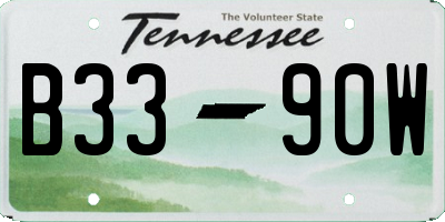 TN license plate B3390W