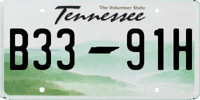 TN license plate B3391H