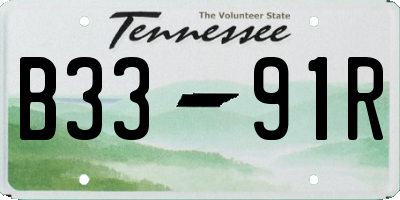 TN license plate B3391R