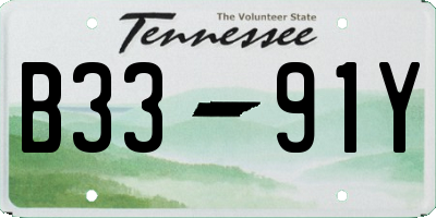 TN license plate B3391Y
