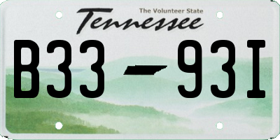 TN license plate B3393I