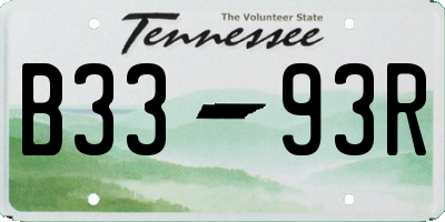 TN license plate B3393R