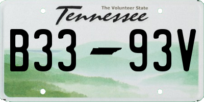TN license plate B3393V