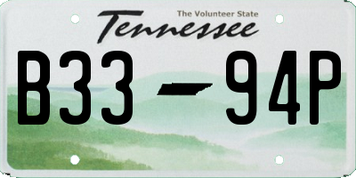 TN license plate B3394P