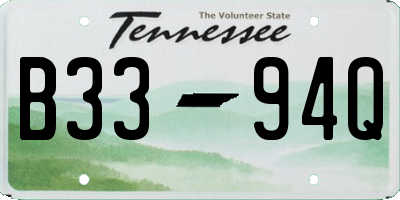 TN license plate B3394Q