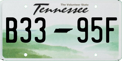 TN license plate B3395F
