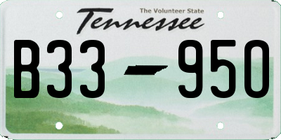 TN license plate B3395O