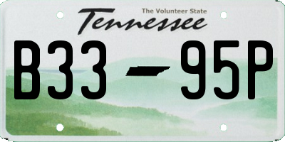 TN license plate B3395P