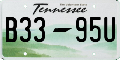 TN license plate B3395U