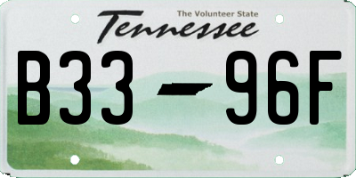 TN license plate B3396F