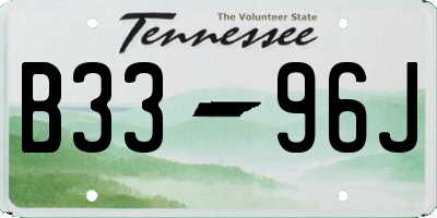 TN license plate B3396J