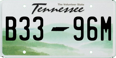 TN license plate B3396M