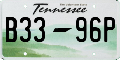 TN license plate B3396P