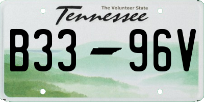 TN license plate B3396V