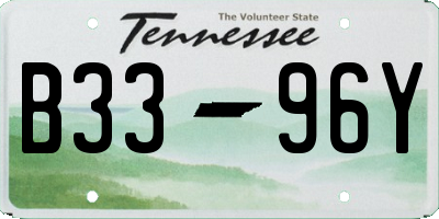 TN license plate B3396Y