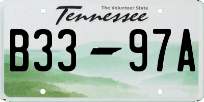 TN license plate B3397A