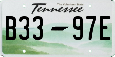 TN license plate B3397E