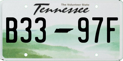 TN license plate B3397F