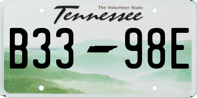 TN license plate B3398E