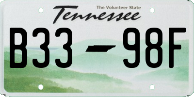 TN license plate B3398F