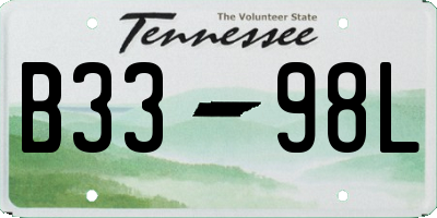 TN license plate B3398L