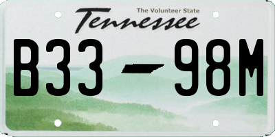 TN license plate B3398M