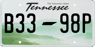 TN license plate B3398P