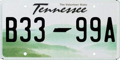 TN license plate B3399A