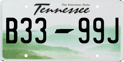 TN license plate B3399J