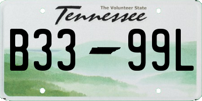 TN license plate B3399L