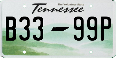 TN license plate B3399P