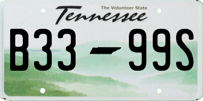 TN license plate B3399S