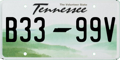 TN license plate B3399V