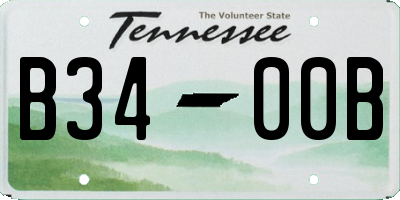 TN license plate B3400B